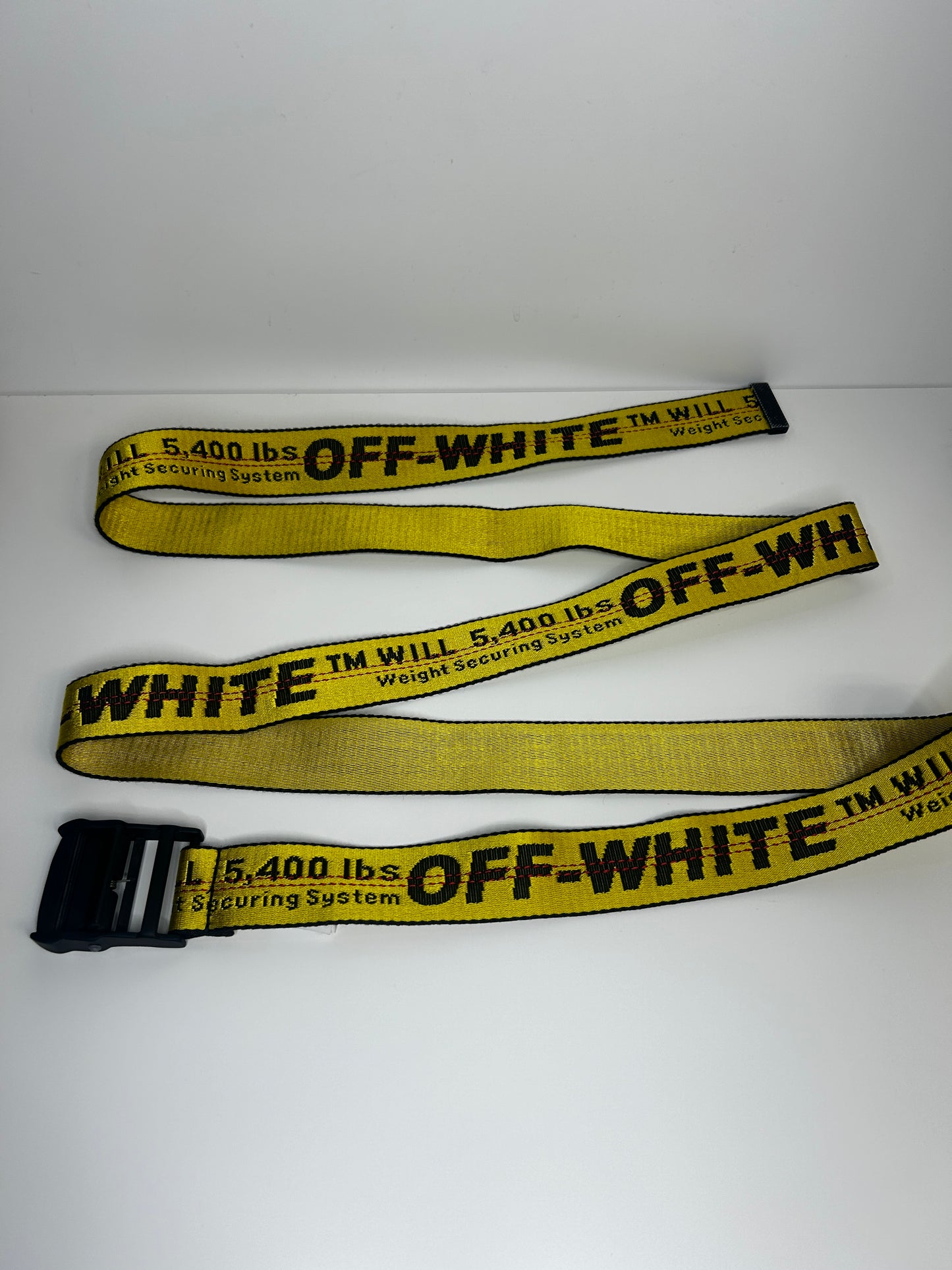 Used Off White Classic Industrial Belt (Yellow)