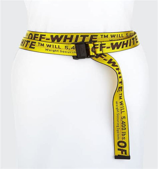 Used Off White Classic Industrial Belt (Yellow)